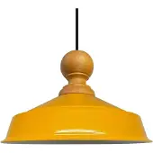 Bamyum Pendelleuchte Holz Asletl 40 cm - Gelb
