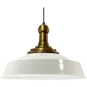 Bamyum Pendelleuchte Metall Ø41 cm, Weiß innen weiß, E27, Vintage Lampe