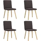 vidaXL Esszimmerstühle 4 Stk. Dunkelbraun Stoff