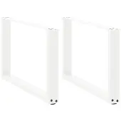 vidaXL Couchtischbeine U-Form 2 Stk. Weiß 70x(42-43) cm Stahl