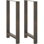vidaXL Bartischbeine Naturstahl 2 Stk. 60x(100-101) cm Stahl