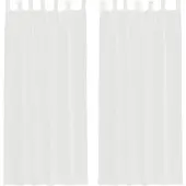 vidaXL Voile Vorhänge mit Schlaufen 2 Stk. Weiß 140x245 cm