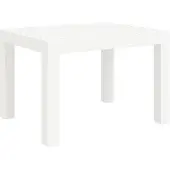 vidaXL Gartentisch Weiß 59x47x40 cm PP