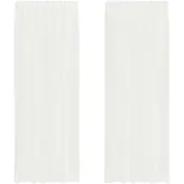 vidaXL Voile Vorhänge mit Stangentaschen 2 Stk. Weiß