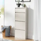 En.casa Schuhkipper Sokndal mit 4 Klappen Pfefferweiß []