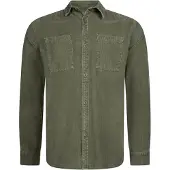 INDICODE JEANS Indicode Hemd Langarm Herren Regular Fit Baumwolle grün, M 704351-0001-09920