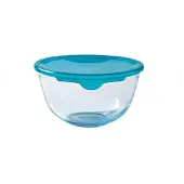 Pyrex - Cook & Enjoy Rührschüssel mit Deckel 2,3 Liter - Transparent - Borosilikatglas - Polypropylen
