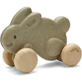 PlanToys Kanin m. Räder - Holz - Grau - - One Size - Spielzeug