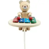 PlanToys Holzspielzeug Musikalischer Bär zum Nachziehen