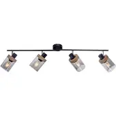 JUST LIGHT PASQUAL Deckenleuchte E27 max.160W 4-fach schwarz 11313-18