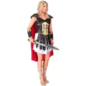 Widmann Kostüm "Gladiatorin", rot-weiß