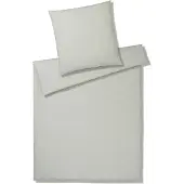 Elegante Halbleinen Bettwäsche Breezee kreide 155x220 cm + 80x80 cm