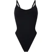 Hunkemoller Nahtlos betonender Body mit hohem Beinausschnitt Schwarz
