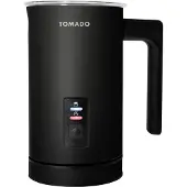Tomado TMF1201B - Elektrischer Milchaufschäumer - Heißes und kaltes Aufschäumen - Heizung - Cappuccinozubereitung - Mattschwarz