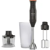 Taurus Stabmixer 1200 W mit 20 Geschwindigkeiten, Turbo-Funktion, Doppeleffekt-Klinge, Zerkleinerer und Schneebesen