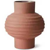 HK Living - Handcarved Terrakotta Vase, Bulb