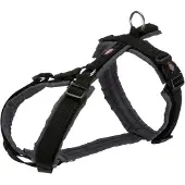 Trixie Premium Trekking Hundegeschirr - schwarz/graphit - S-M