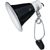 Komodo Black Dome Clamp Lamp Fixture