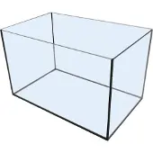 Merkloos Markenloses Aquarium mit schwarzem Kit