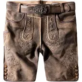 Stockerpoint Trachtenlederhose Logan in kiesel gespeckt | Gr.: 52