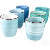 MamboCat 6er Set Kaffeebecher Blue OHNE Henkel
