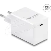 DeLOCK USB GaN Ladegerät 1 x USB Type-C PD 3.0 kompakt mit 60 W, Drinnen, AC, Weiß