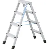 Zarges genietete Stehleiter eloxiert XLstep B 2x4 Stufen