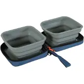 Zolux Bvk 2in1 Opvouwbare Voerbak En Drinkbak Blauw