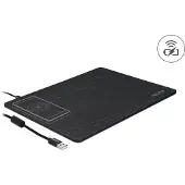 DeLOCK - Mauspad - mit induktives Qi-Ladegerät - 5 / 9 V - Schwarz