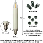 Hellum Lichterkette Weihnachtsbaum LED Filament, außen 20 teilig, Germany, Schaftkerzen 845556