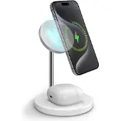 SBS Kabellose Qi2 2x1-Ladestation für iPhone 16/15/14/13/12, Android-Smartphones und kabellose Ohrhörer