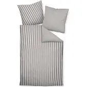 Janine Edelflanell Bettwäsche Chinchilla S 78060 155x200 cm + 80x80 cm vulkan