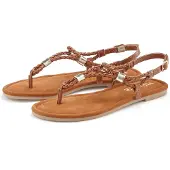Vivance Sandale "Sommerschuh" Zehentrenner, Sommerschuh, Sandalette mit raffinierten Riemchen