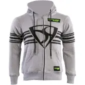MUGENRACE Shield Hellgrauer Zip Hoodie Größe S