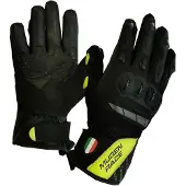 MUGENRACE Mia Kurz Schwarz Neon Gelbe Handschuhe Größe S