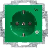 Busch-Jaeger BUSCH JAEGER 2013-0-5396 - CEE 7/3 - Grün - Silber - 250 V - 16 A