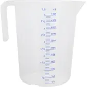 Schneider - Meßbecher, 5,0 l, geprägte Skala, blaue Schrift, offener Griff