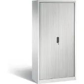 C+P Rollladenschrank Omnispace, 5 OH, abschließbar, B 1000 x T 420 x H 1980 mm, Stahl/Kunststoff, lichtgrau