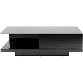 SalesFever Couchtisch rechteckig | mit Schublade | MDF-Holz | B 120 x T 60 x H 36 cm | schwarz