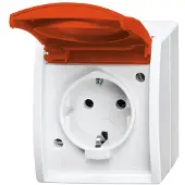 Busch-Jaeger BUSCH JAEGER 4011395094709 - Typ F - 2P+E - Rot - Weiß - IP44 - 250 V - 16 A