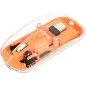 Manhattan 190282, Beidhändig, Optisch, RF Wireless, 1600 DPI, Orange, Transparent