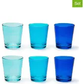 Excelsa Set Von 6 Wasserglas Portofino Glas 30 Cl Blau