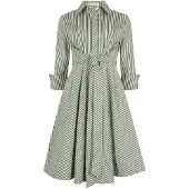 Apricot Minikleid "Minikleid aus Baumwolle" Stoffgürtel, mit seitlichen Streifen