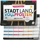 Denkriesen Stadt Land Vollpfosten Picasso Edition – "Jeder kann malen." | A3 Spielblock