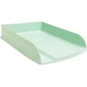Exacompta Briefablage Combo Styli Autentik, A4+, aus recyceltem Kunststoff, stapelbar, Etikettenhalter, 6er-Set, salbei