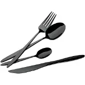 Berlinger Haus 24-teiliges Besteckset BH-3063, glänzend schwarz