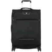Roncato Weichgepäck-Trolley "Joy, 63 cm, schwarz", 4 Rollen, Weichgepäck-Koffer Reisegepäck mit Volumenerweiterung und TSA Schloss