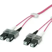 EasyLan LWL-LED-Patchkabel duplex 50/125µm OM4, SC/SC, violett, 3 m