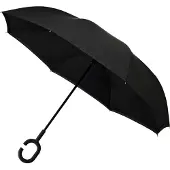 Impliva Regenschirm Inside Out Handöffnung 107 cm schwarz