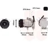 VAN WEZEL Kompressor, Klimaanlage 1800k682 für FORD